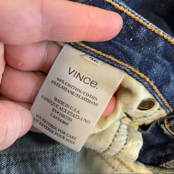 VINCE Medium Dark Wash Skinny Jeans Womens 26 - Picture 5 of 8